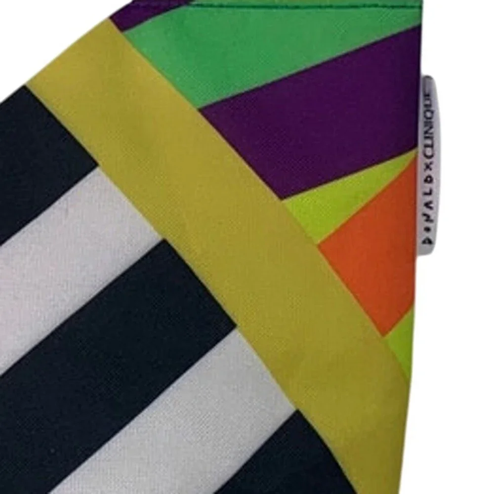 NWT New Donald X Clinique 100% Polyester Free Gift Striped Makeup Tote Bag
